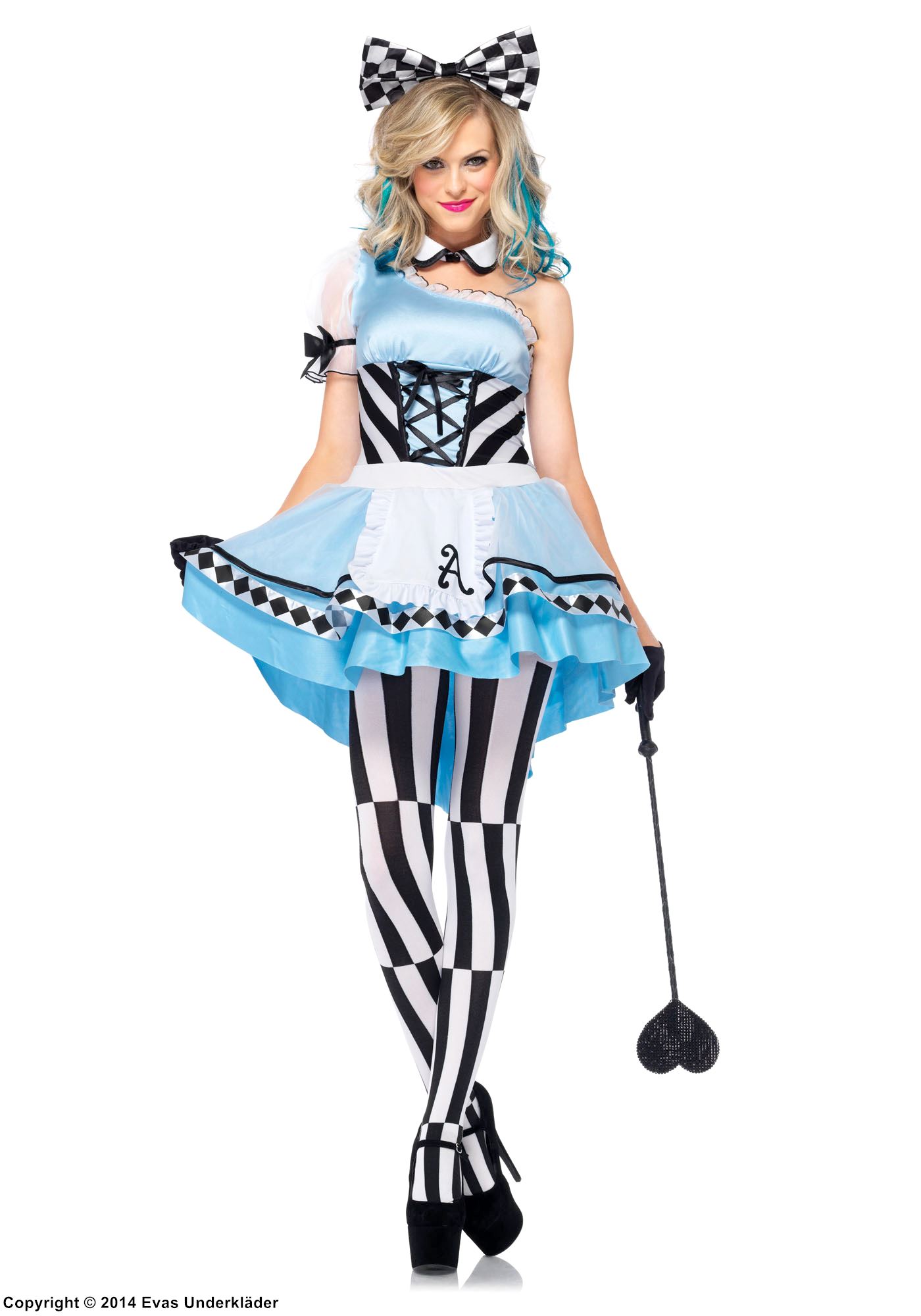 Alice in Wonderland, costume dress, lacing, ruffles